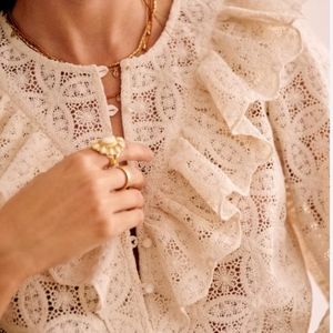 Angela top ecru from sezane